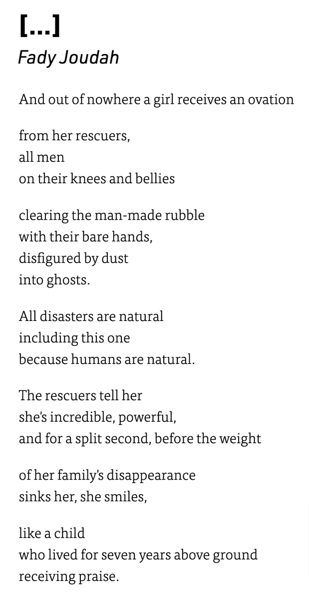 [...] - a poem by @FadyJoudah poems.com/poem/and_out_o… via @Poetry_Daily and @Milkweed_Books