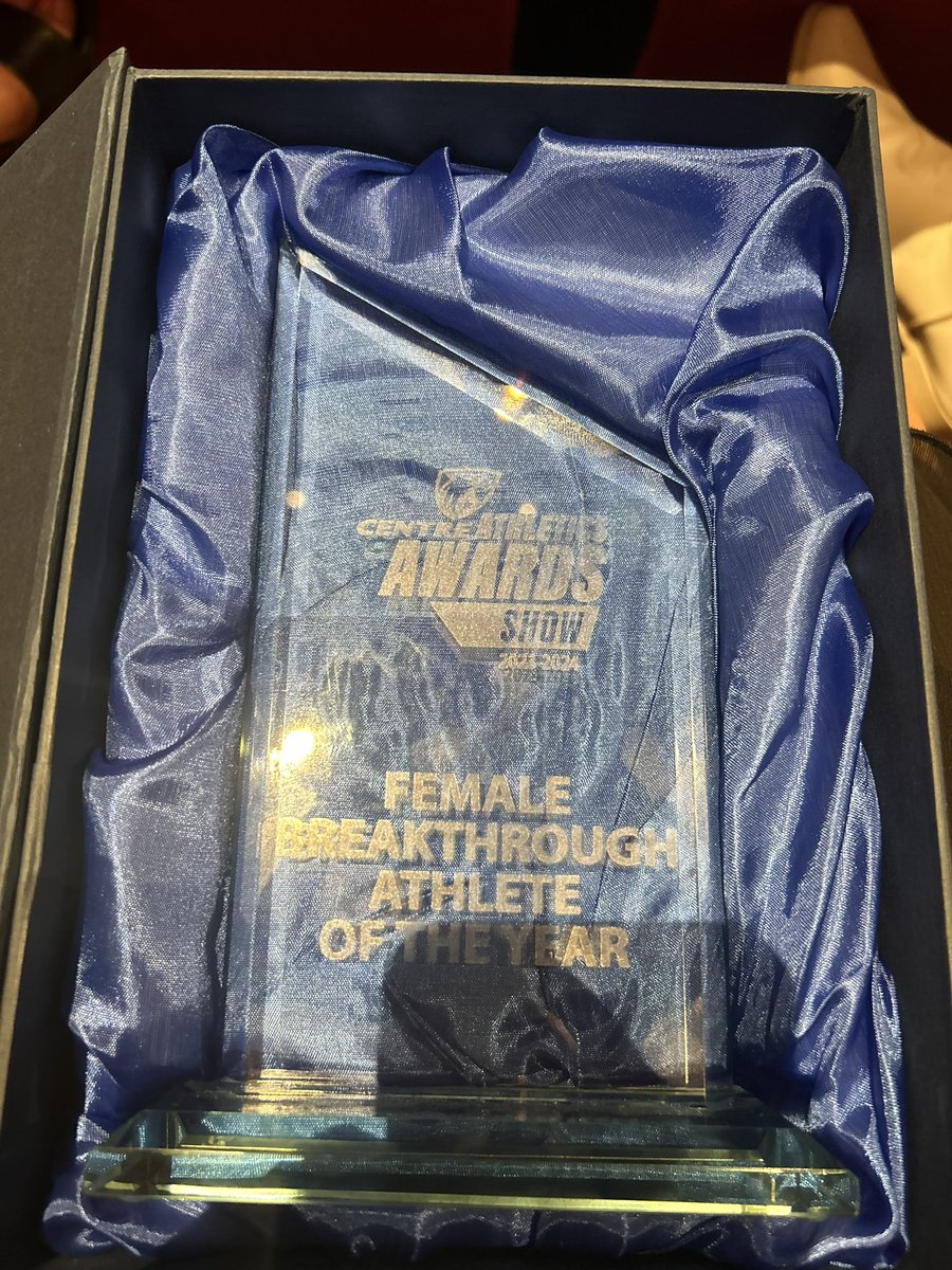 Breakthrough female athlete of the year at Centre College.  Great job.