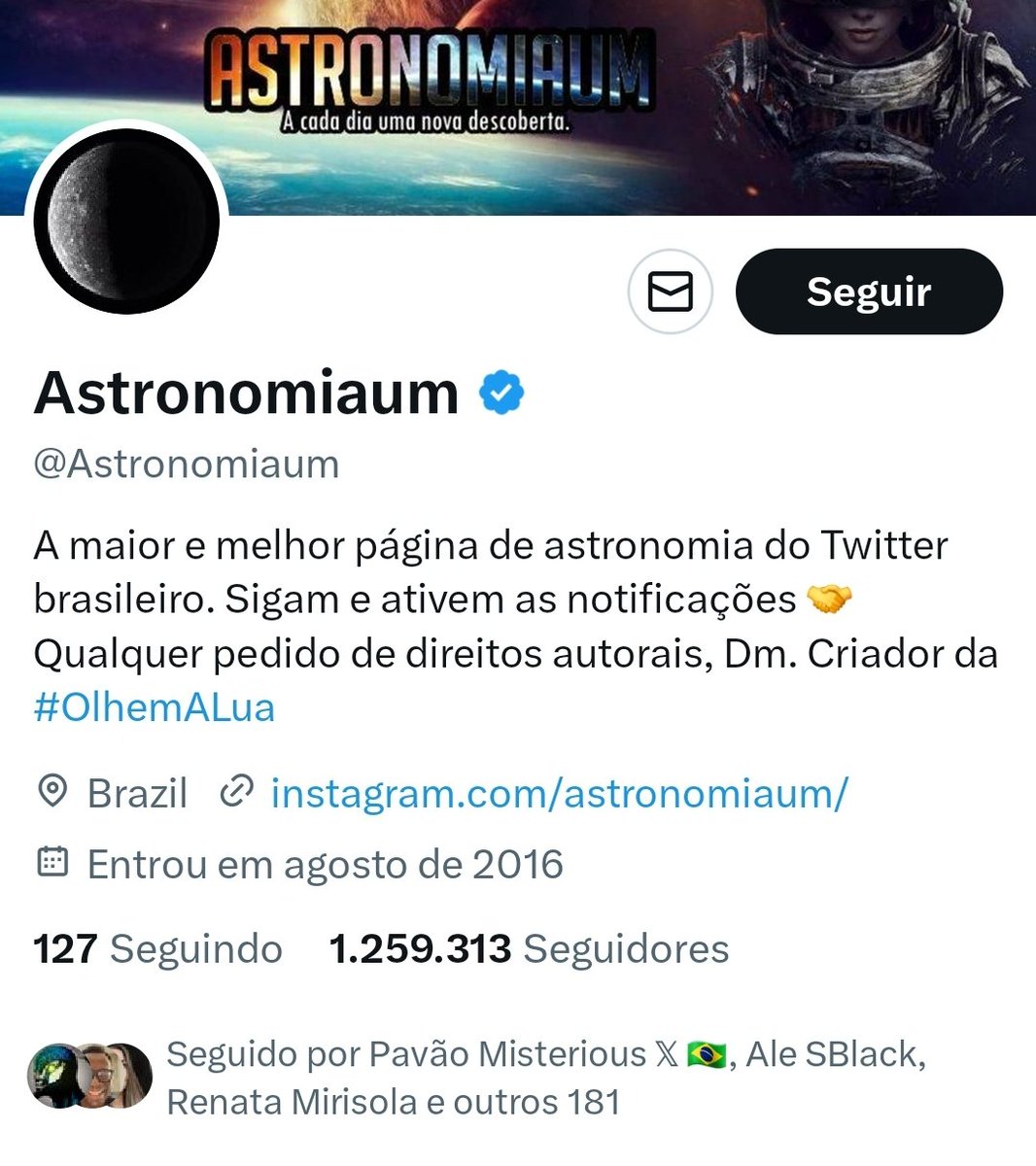 Puta perfil de esquerda disfarçado de astronomia