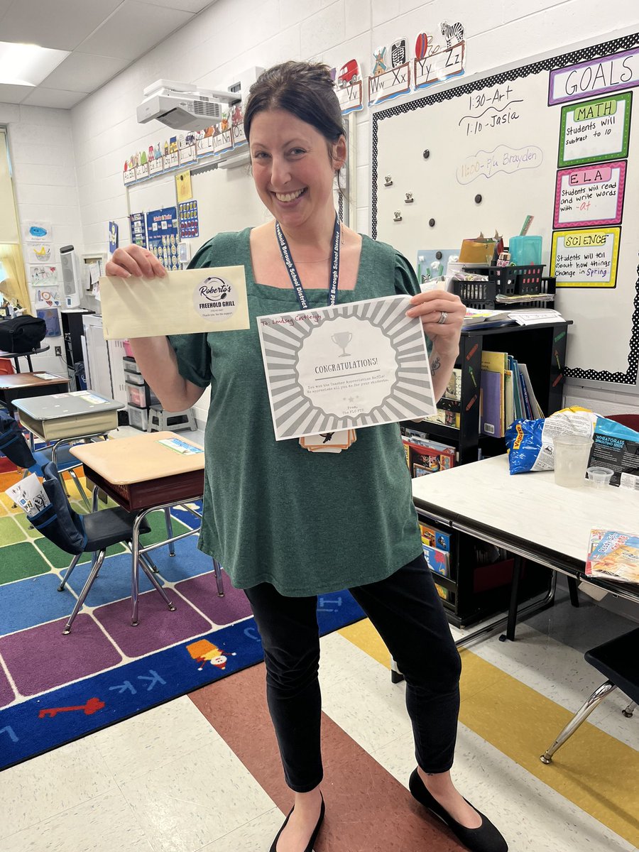 Our PTO held their first raffle for Teacher Appreciation Week. Congrats to Miss Fiori, <a href="/kapner_PAE/">Jenn Kapner</a>, and <a href="/LCostleigh_FLC/">Lindsay Costleigh</a>!  Great way to start off the week! #BelieveInFLC