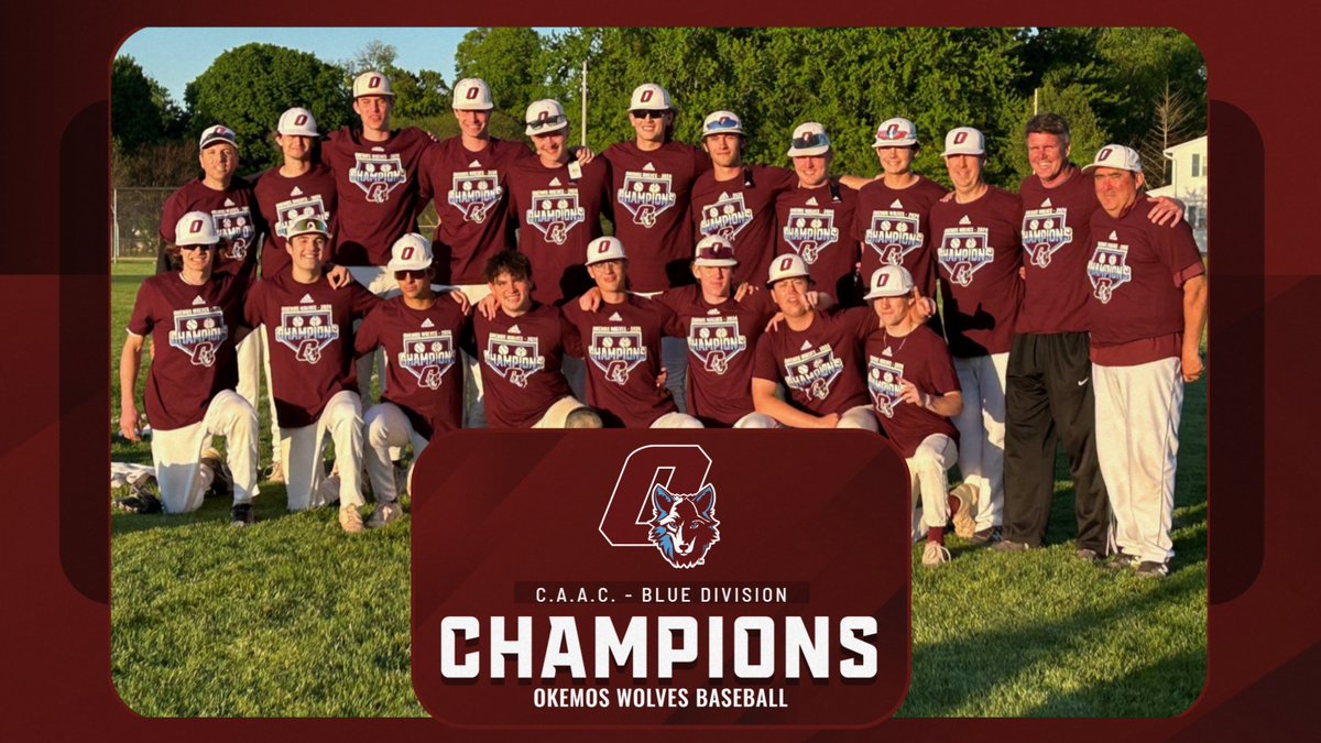 Okemos Baseball (@baseballokemos) on Twitter photo 🏆CHAMPS!🏆
For the 2nd time in 3 years, Okemos claims the CAAC-Blue title with a DH sweep over Lansing Everett!
Okemos moves to 17-5 overall, 10-2 CAAC-Blue. Up next, a non-league matchup with <a href="/bc_lhs_baseball/">BC Lakeview Baseball</a> (Wed. 5/8).
#GoWolves
<a href="/brian_calloway/">Brian Calloway</a> <a href="/ian_kress/">Ian Kress</a> <a href="/UncleFred77/">Fred R Heumann</a> 🏆CHAMPS!🏆
For the 2nd time in 3 years, Okemos claims the CAAC-Blue title with a DH sweep over Lansing Everett!
Okemos moves to 17-5 overall, 10-2 CAAC-Blue. Up next, a non-league matchup with <a href="/bc_lhs_baseball/">BC Lakeview Baseball</a> (Wed. 5/8).
#GoWolves
<a href="/brian_calloway/">Brian Calloway</a> <a href="/ian_kress/">Ian Kress</a> <a href="/UncleFred77/">Fred R Heumann</a>