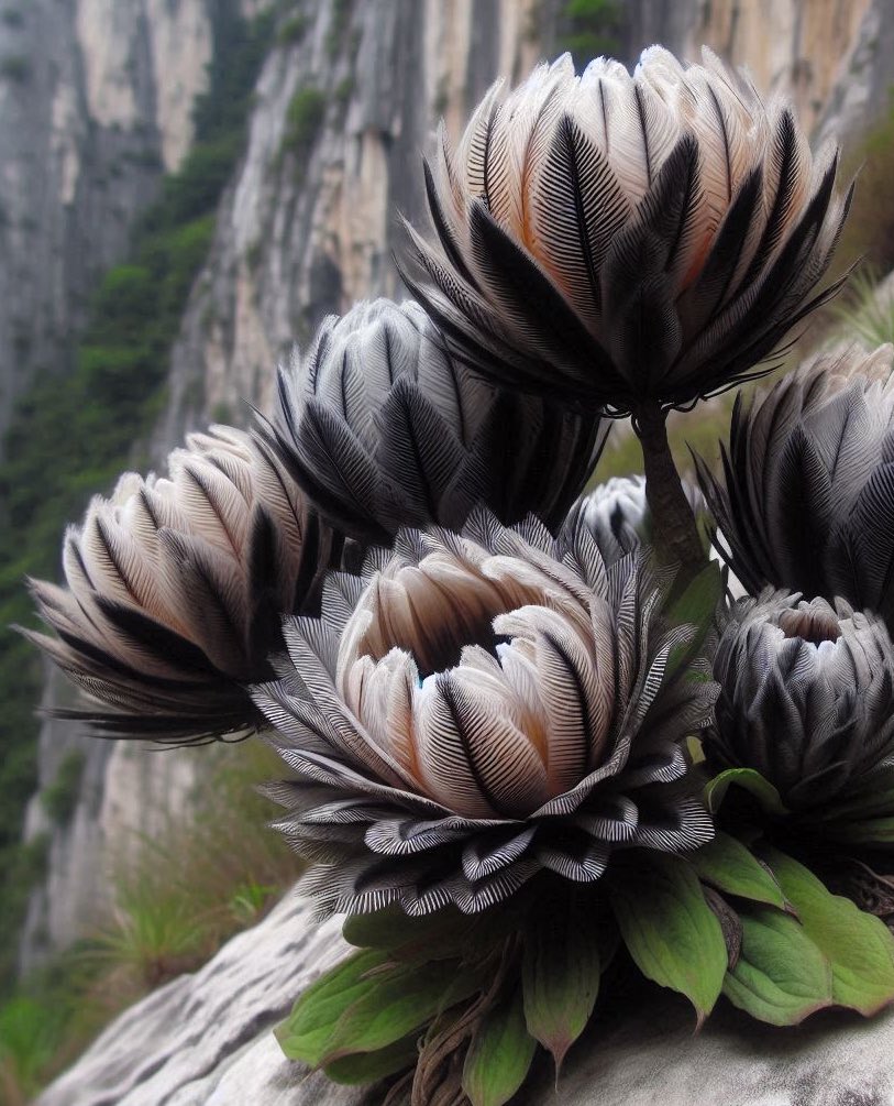 futuresweetener's tweet photo. Dua Lipa’s pays homage to a rare and enigmatic flowering plant ‘Plumaflora Tempus’, with the black feathers cascading off her shoulder.

A nod to the Gala's theme ”The Garden of Time”, the flower thrives in the harsh yet breathtaking landscape where time seems to stand still. https://t.co/K0cEAoyu7l
