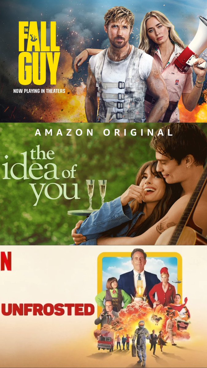 mikedeestro's tweet image. Weekend movie recap:
#TheFallGuy: ⭐️⭐️⭐️⭐️
#TheIdeaofYou: ⭐️⭐️⭐️ .5
#Unfrosted: ⭐️ (and that’s generous)