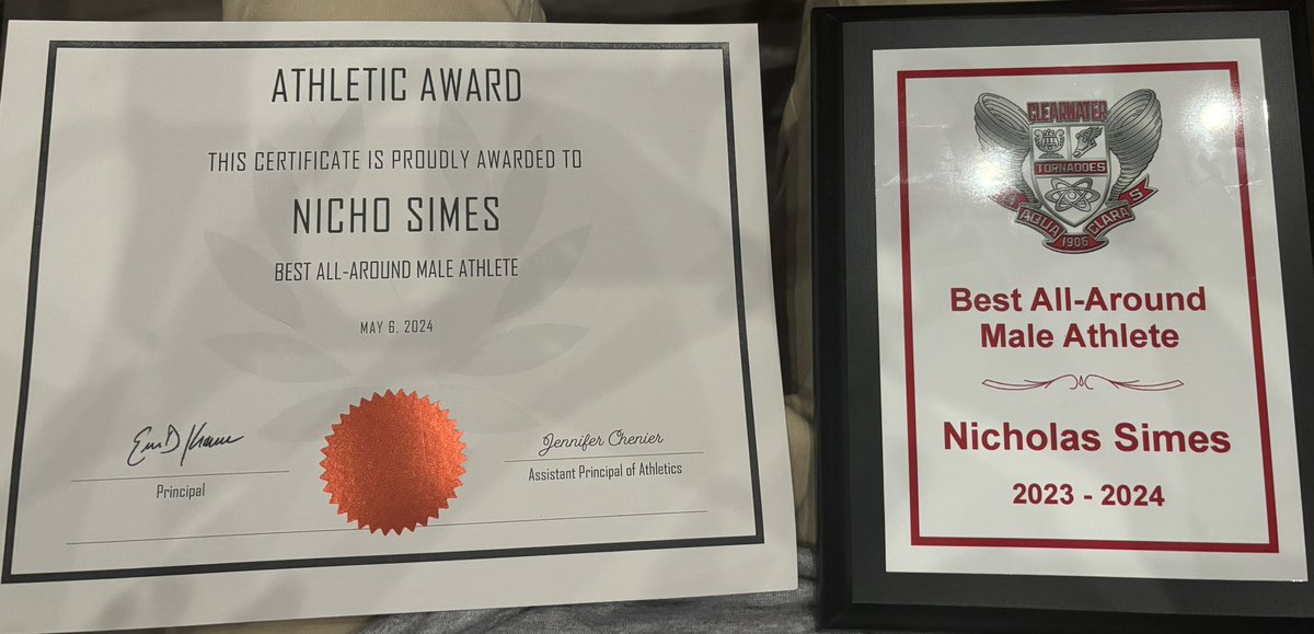Coach Andre(ΩΨΦ)5ive Spr. 23 HP (@coach_andre3000) on Twitter photo Congratulations Nicholas Simes Clearwater HS FL winning multiple awards today including
Best All-Around Male Athlete 2024
<a href="/nicho2fly/">Nicho “joker” Simes</a> <a href="/FHSAA/">FHSAA</a> <a href="/PinellasHSMedia/">Pinellas Highschool Media Group</a> Congratulations Nicholas Simes Clearwater HS FL winning multiple awards today including
Best All-Around Male Athlete 2024
<a href="/nicho2fly/">Nicho “joker” Simes</a> <a href="/FHSAA/">FHSAA</a> <a href="/PinellasHSMedia/">Pinellas Highschool Media Group</a>
