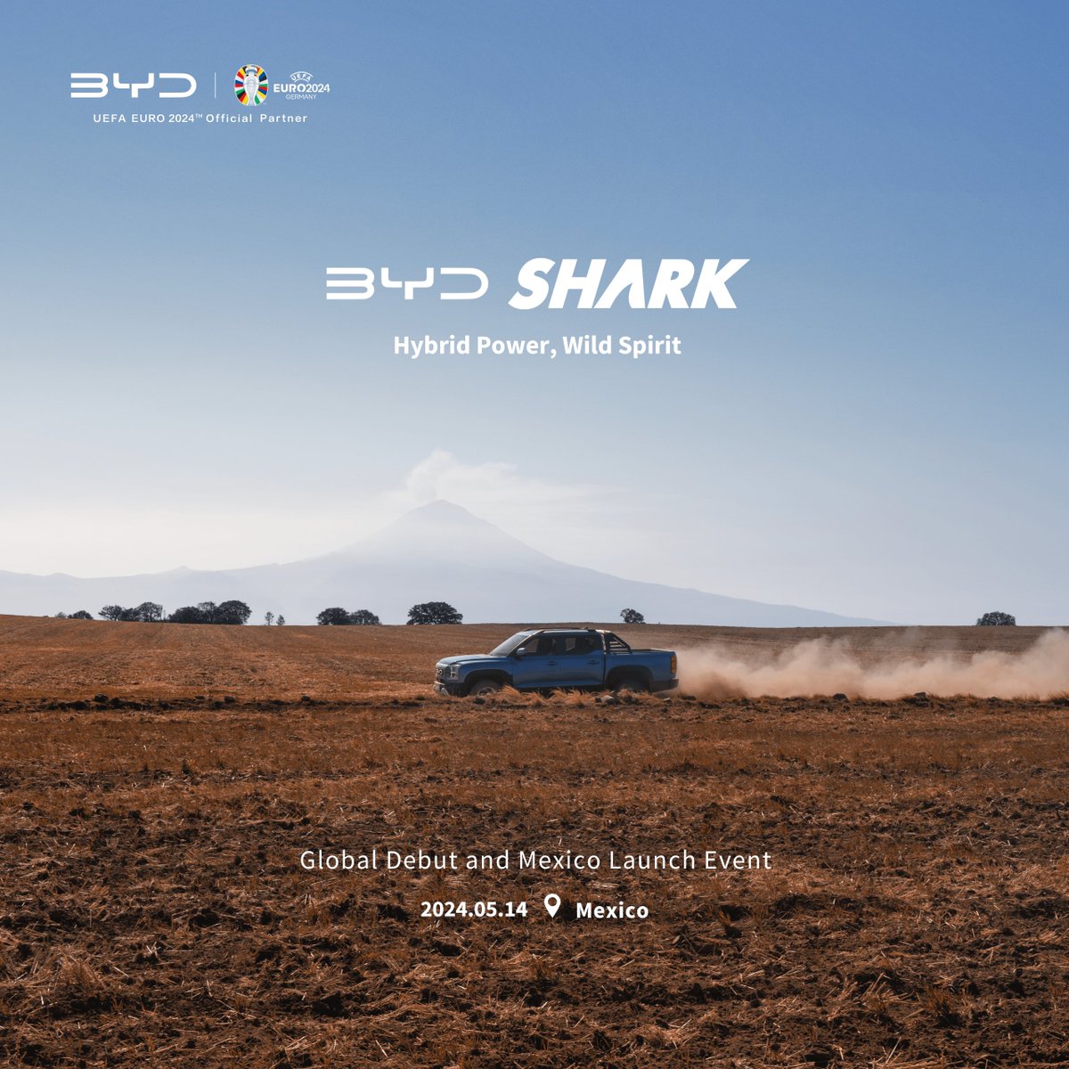 Get ready for BYD SHARK's global debut in Mexico City, Mexico, and witness the strength and innovation behind our new Pickup Truck.

Mark your calendars for May 14, 2024, it's here to redefine green mobility to the next level!

#BYD #BuildYourDreams #BYDSHARK