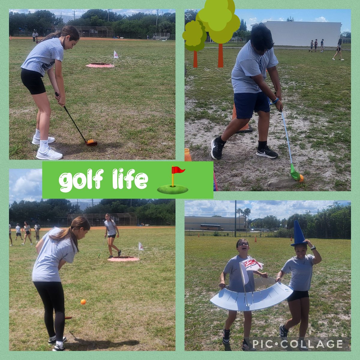 Par, birdies, eagles, bogeys, and holes-in-one...6th grade completed Volcano Golf this week. Ss kept score on our 11-volcano course. (The iguanas on the fields made for some interesting hazards). @CmmsMedia @CMMSPrincipal @ericsternPE @KwikGolf #cmmspe #physed #Golf