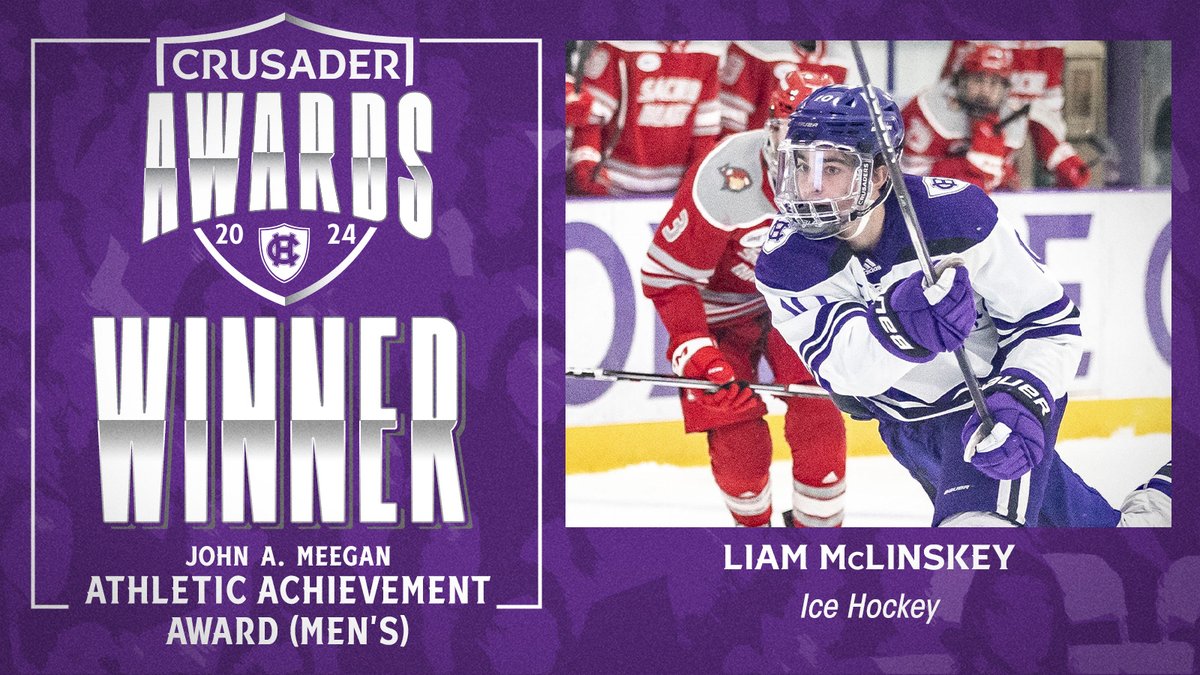 This year's Varsity Club men's John A. Meegan Athletic Achievement Award goes to Liam McLinskey of <a href="/HCrossMHockey/">Holy Cross M. Hockey</a>!

#GoCrossGo