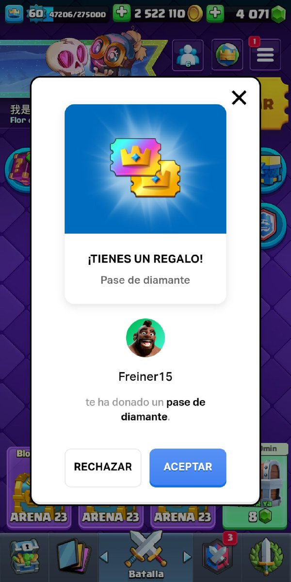 Gracias <a href="/Freiner_11/">Freiner</a> por cumplir con el pass al ganador del torneo