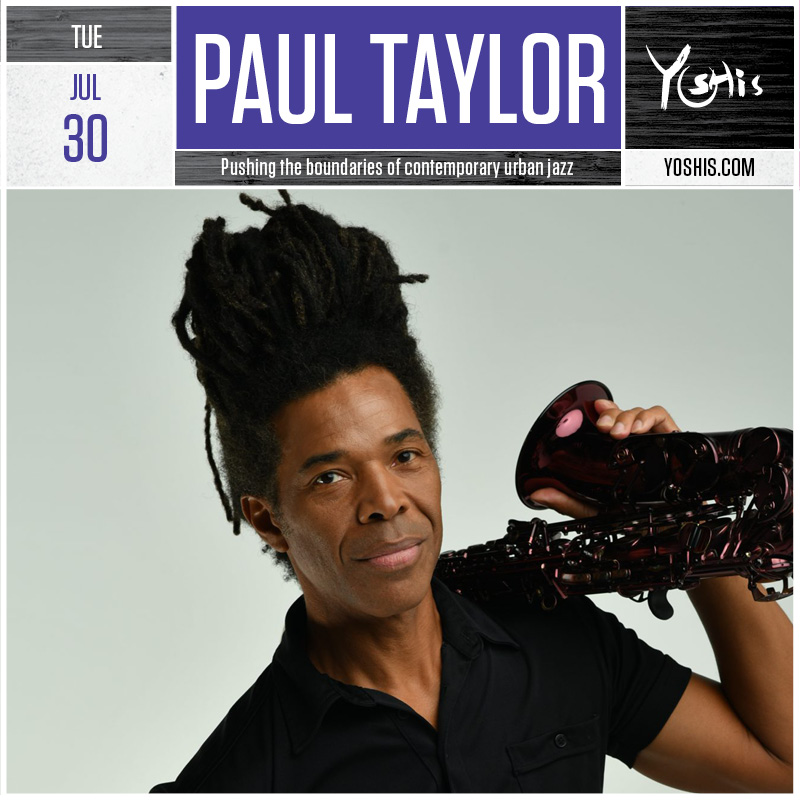 Just Announced! 📣📣 Join us for an electrifying performance by Paul Taylor on Tue, Jul 30! 🎷 @paul_taylor_sax Get ready to be captivated by the sounds of contemporary urban jazz. Don't miss out! tinyurl.com/yckf5mhu