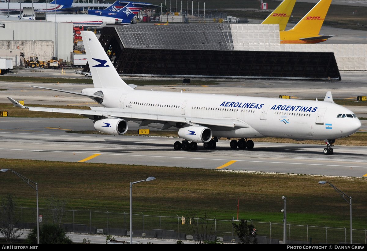 El Airbus A340 albino de Aerolíneas Argentinas en Miami 🇺🇸 2012