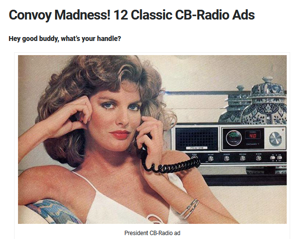 Question: Ever use a CB radio? What was your handle? #CBRadio blog.consumerguide.com/convoy-madness…