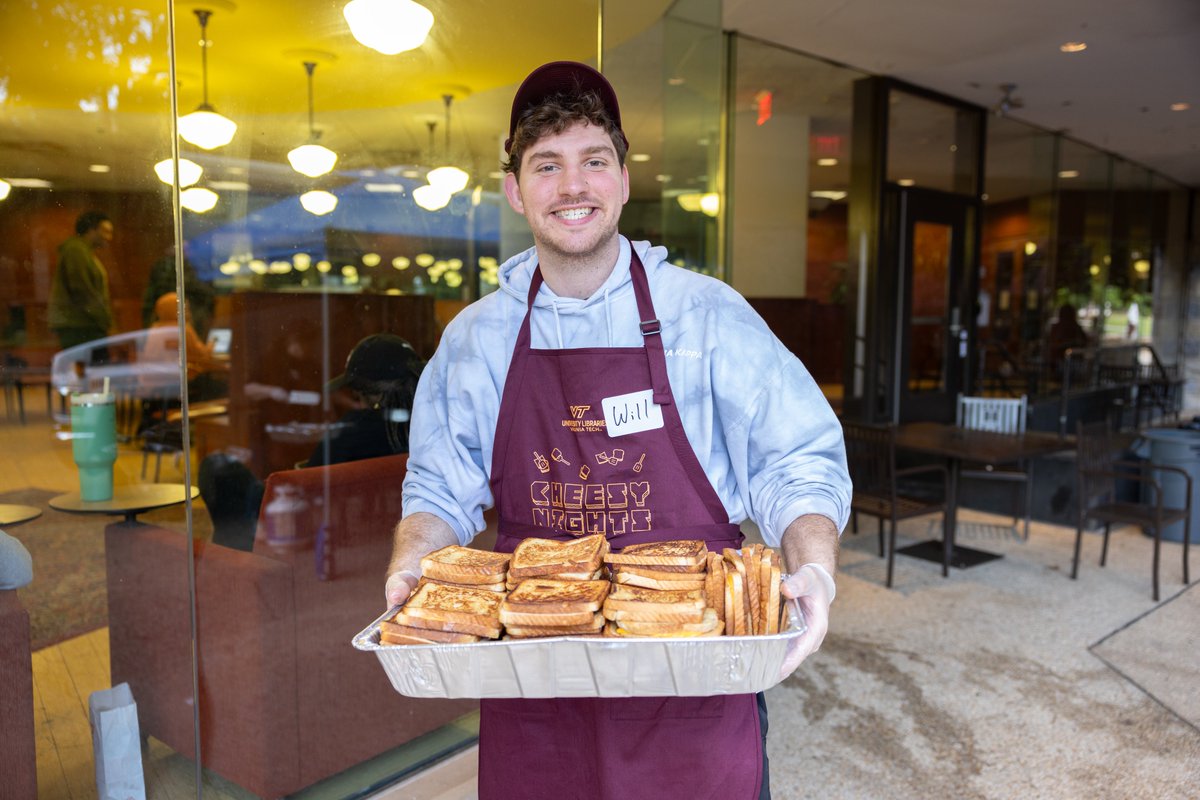 Support from our amazing volunteers & Hokies keeps this event going strong! Thanks for helping us spread Hokie Spirit thru the comfort of warm, ooey gooey, sandwiches! See ya next semester for another un-brie-lievable #CheesyNights! Show your support 👉bit.ly/CheesyNights