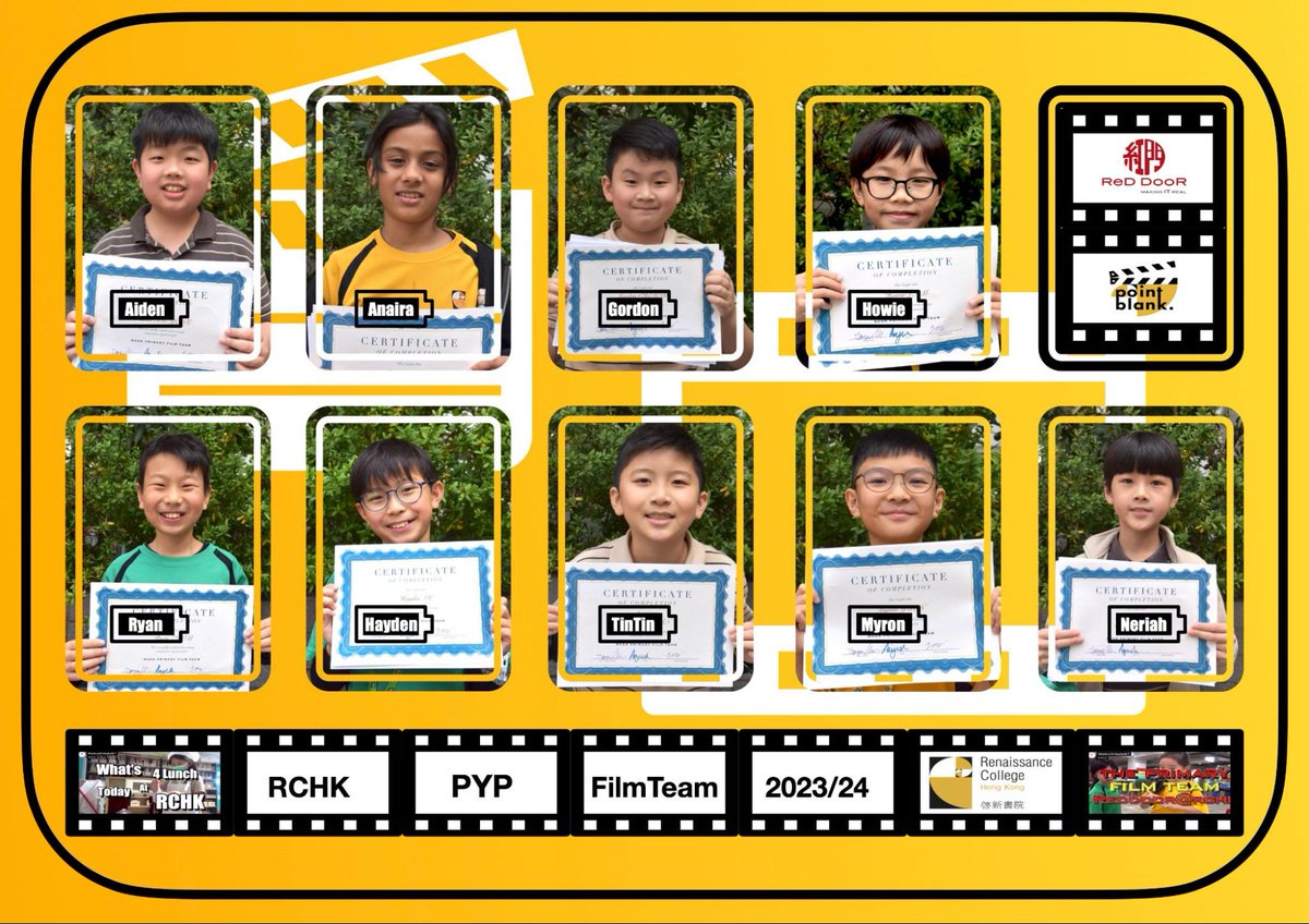 🎥 These #PYPFT™ 2023-24 graduates applied to join the Primary Film Team in Year 4, and today, they stand as talented filmmakers. Now, their mission is to inspire Year 4 students to join the team and discover their own filmmaking passion, just like they did. #wearerchk #rchkrdc