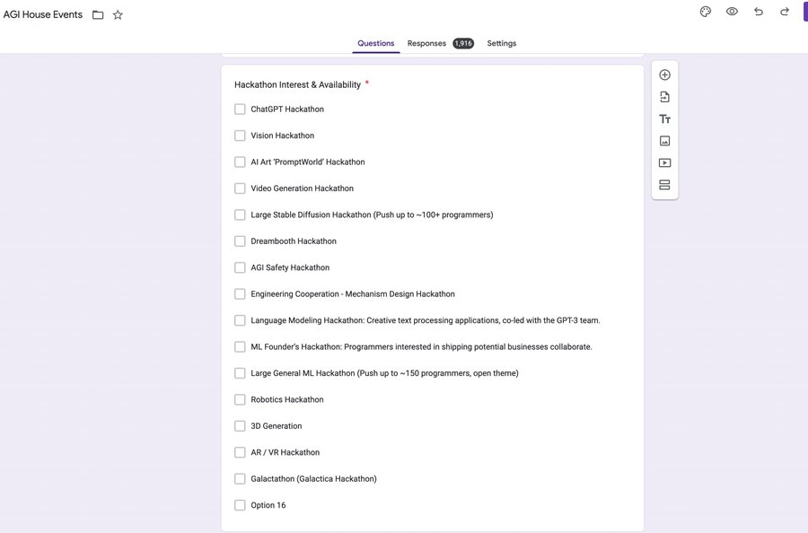 AGI House Interest Form Responses