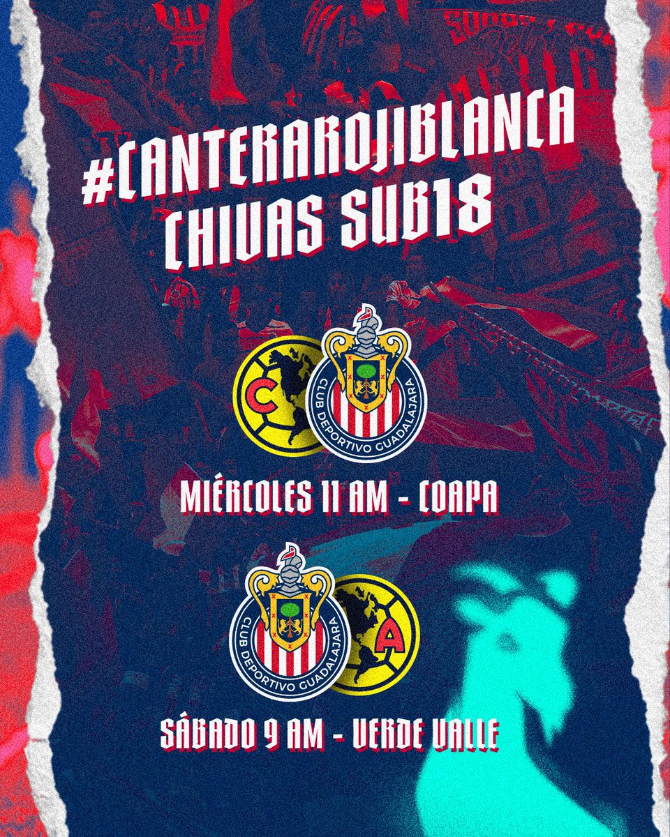 🔴⚪️ Vamos todos con mi Rebaño en #ElClásicoDeMéxico ⚪️🔴 

👊🏻¡JUNTOS POR ESE PASE A LA FINAL!🔥

#CanteraRojiblanca #Sub18