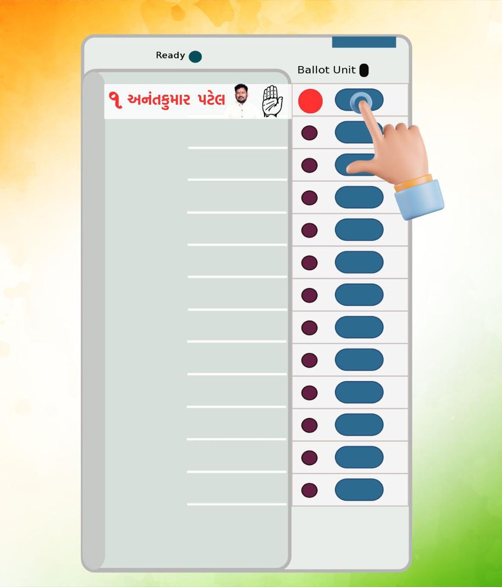 EVM માં બટન નંબર 1 દબાવો. હર અન્યાય સે લડેંગે,જીતેંગે... #LokSabhaElection2024 #valsad #valsad_vasi #valsadcity #vapi #ekajchale #anantpatel1mla #anantpatelmla #kaprada #dharampur #dang #vapi #umargam #vapicity #saputara #Adivasi #khergam #chikhli #vansda #valsadloksabha #gj15…