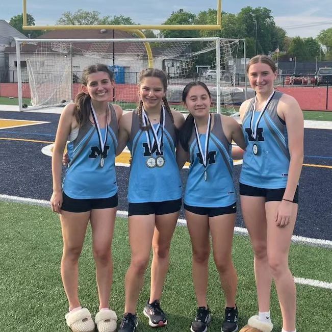 Congratulations to the girls novice 4x400m relay team of Abbey Kempkes, Joline Chait, Adrianna, Lifrieri, and Bianca D'Angelo on a strong performance at Big North Frosh Novice League Meet in Ramsey. The girls medaled and placed 2nd in the relay event. Wa… instagr.am/p/C6phqEMOO0W/
