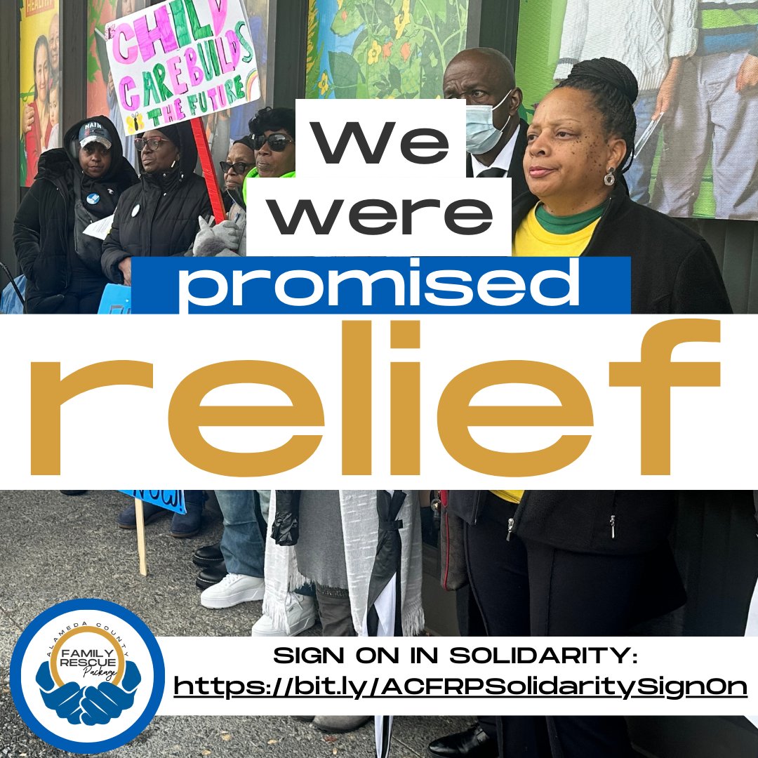 In 2024, our Alameda County BoS must finally center members in our  communities w/ the highest needs.  Utilize federal ARPA monies to fully fund our #ACFamilyRescuePackage! 

bit.ly/ACFRPSolidarit…

#FedFunds4AlamedaFamiles #ParentsAndProvidersUNITED #WorkerPower #ParentPower