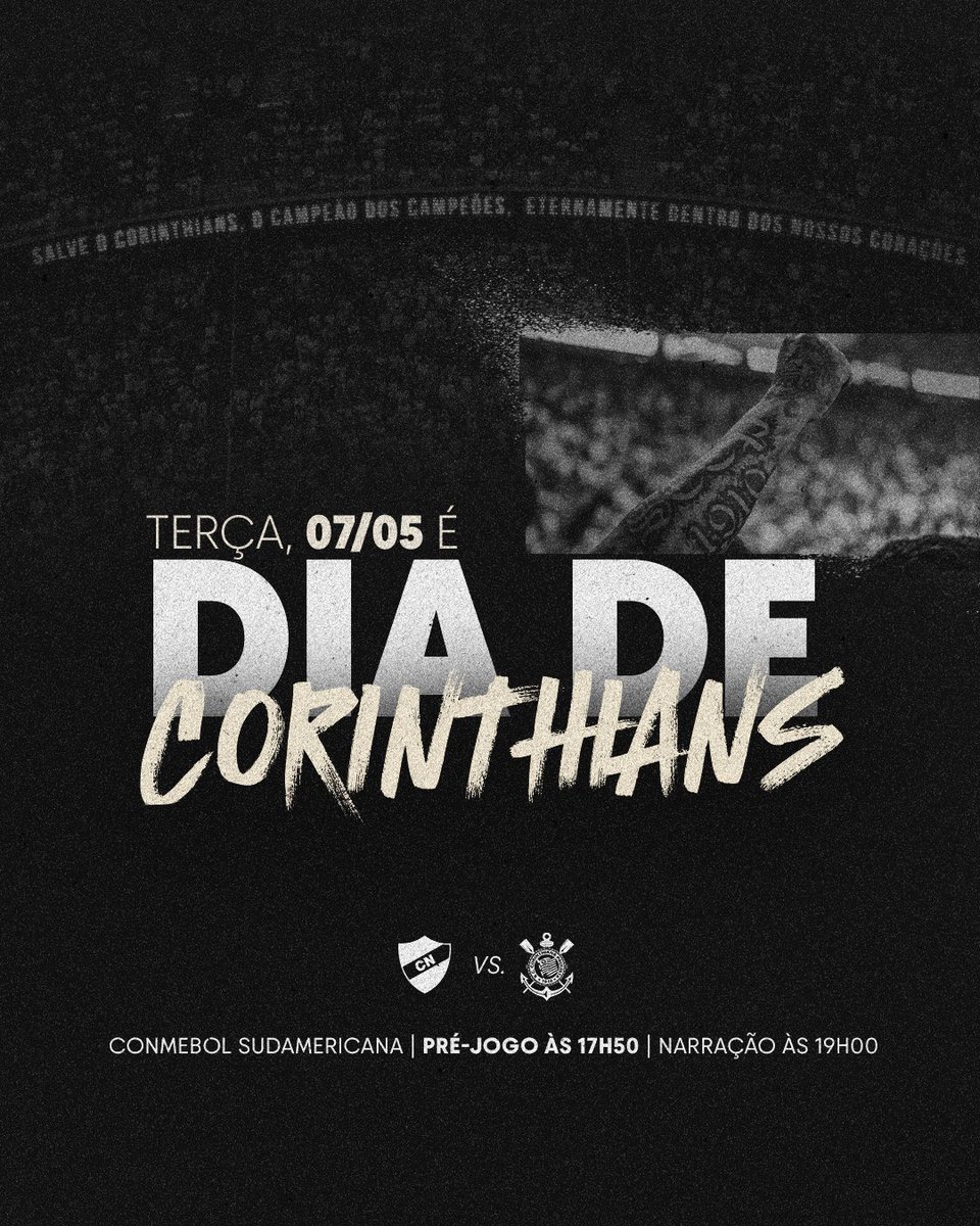 Se tem Coringão em campo, tem Dia de Corinthians na Corinthians TV! 📺 A partir das 17h50, o nosso programa começa com todos os detalhes do pré-jogo! ⚽️ Acompanhe pelo Universo SCCP 👉🏽 corinthians.com.br/app #NACxSCCP #VaiCorinthians
