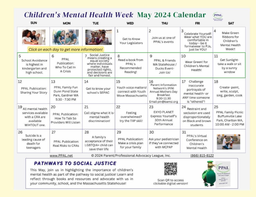 Have you looked at PPAL's calendar for Mental Health Awareness?!

ppal.net/childrens-ment…