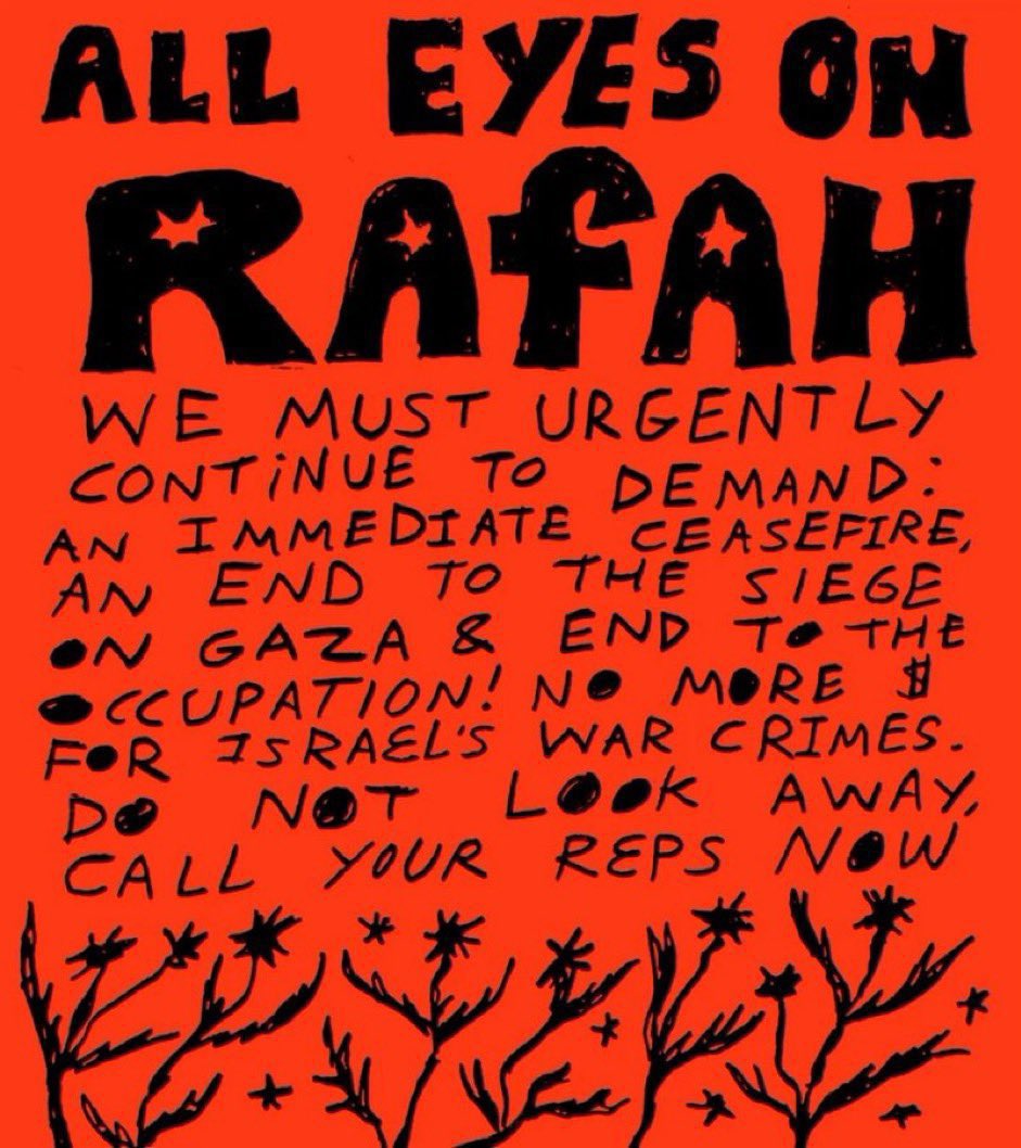 do not be distracted by the met gala. israel is bombing Rafah. don’t look away. ALL EYES ON RAFAH ALL EYES ON PALESTINE