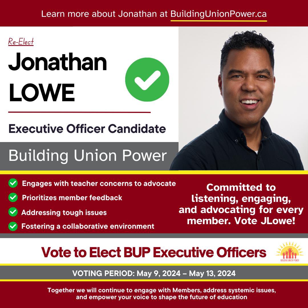 Spotlight on our stars! 🌟 Susan Jim, Julius, & Jonathan Lowe are ready to drive change in our union! Dedicated, experienced, and passionate—let's rally behind them! 🚀 Vote May 9-13! #BuildingUnionPower #VoteEducation #UnionStrong