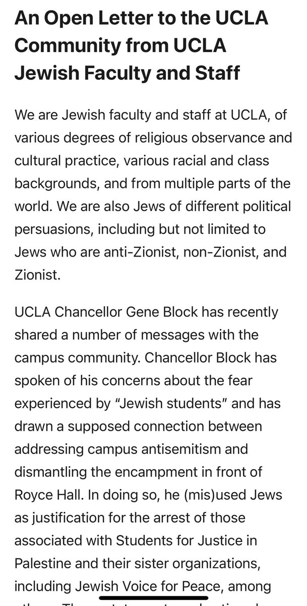 An Open Letter to the UCLA Community from Jewish Faculty and Staff, signed by colleagues I deeply value & respect: sites.google.com/view/ucla-jewi…