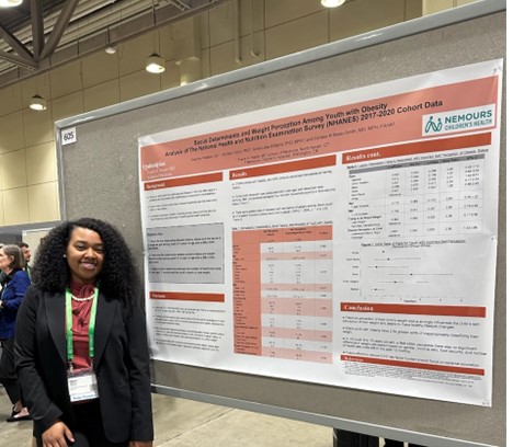 So proud of mentee and medical student Inayzha Wallace! @PASMeeting 'Social Determinants of Health and Weight Perception Among Youth with Obesity'! The future is bright for #pedsprevention #pedscardiology. @inayzha @Nemours @NemoursCardiac @QuinnipiacU