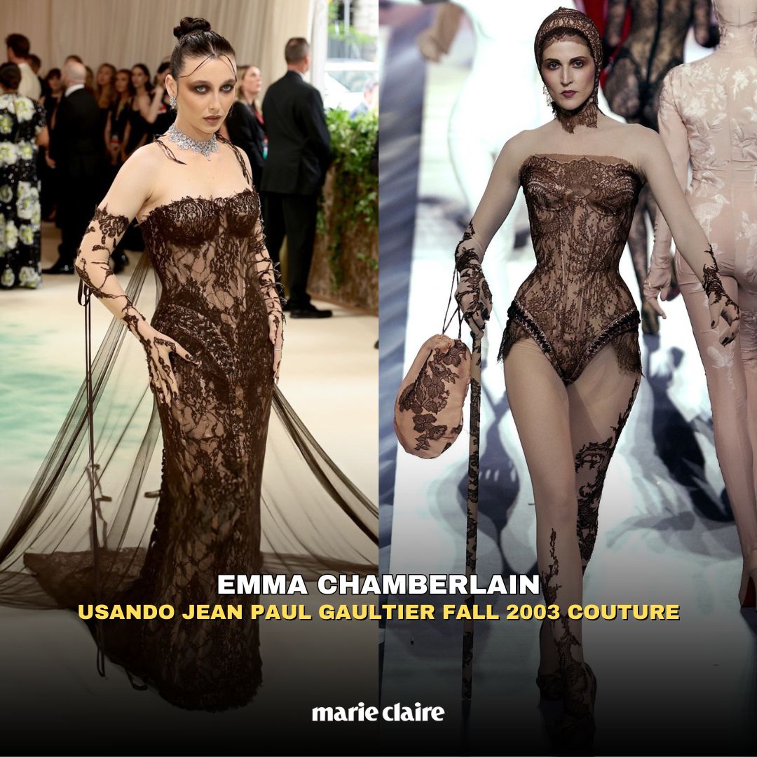 Kendall Jenner y Emma Chamberlain entendieron perfectamente el código de vestimenta de la #METGala al despertar dos looks de archivo memorables. ✨