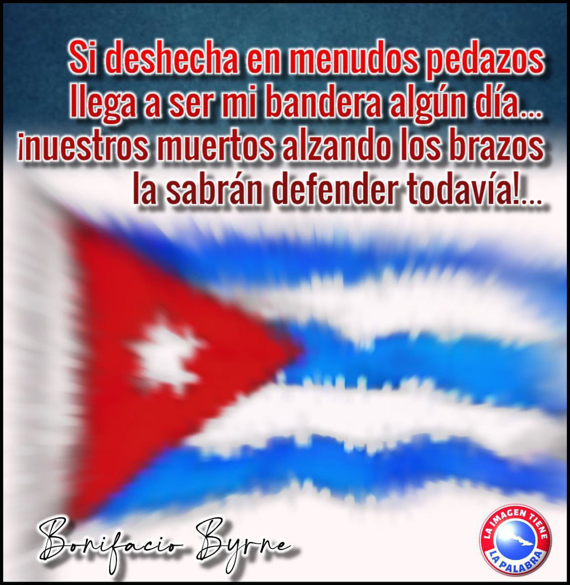 Se cumplen hoy 125 años de la publicación de 'Mi bandera'. El poema de Bonifacio Byrne que nos inspira a preservar la independencia y la soberanía de #Cuba 🇨🇺 hasta las últimas consecuencias. #LatirAvileño #CubaViveEnSuHistoria @DiazCanelB