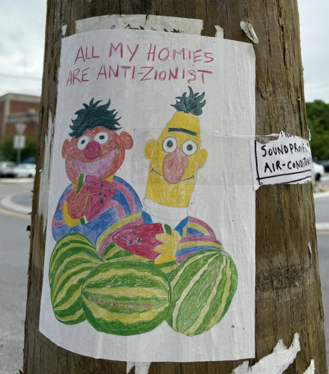 'All my homies are anti-zionist' Poster spotted in Philadelphia