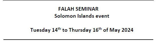 FALAHpacific's tweet photo. The 3rd scientific seminar will be held in the salomon islands from may 14th to 16th SINU (Solomon Island National University).
Thematics like Health issues, traditional practices, and food preservation will be discussed during this event.
We wish to see you all. https://t.co/tlppT4dbl3