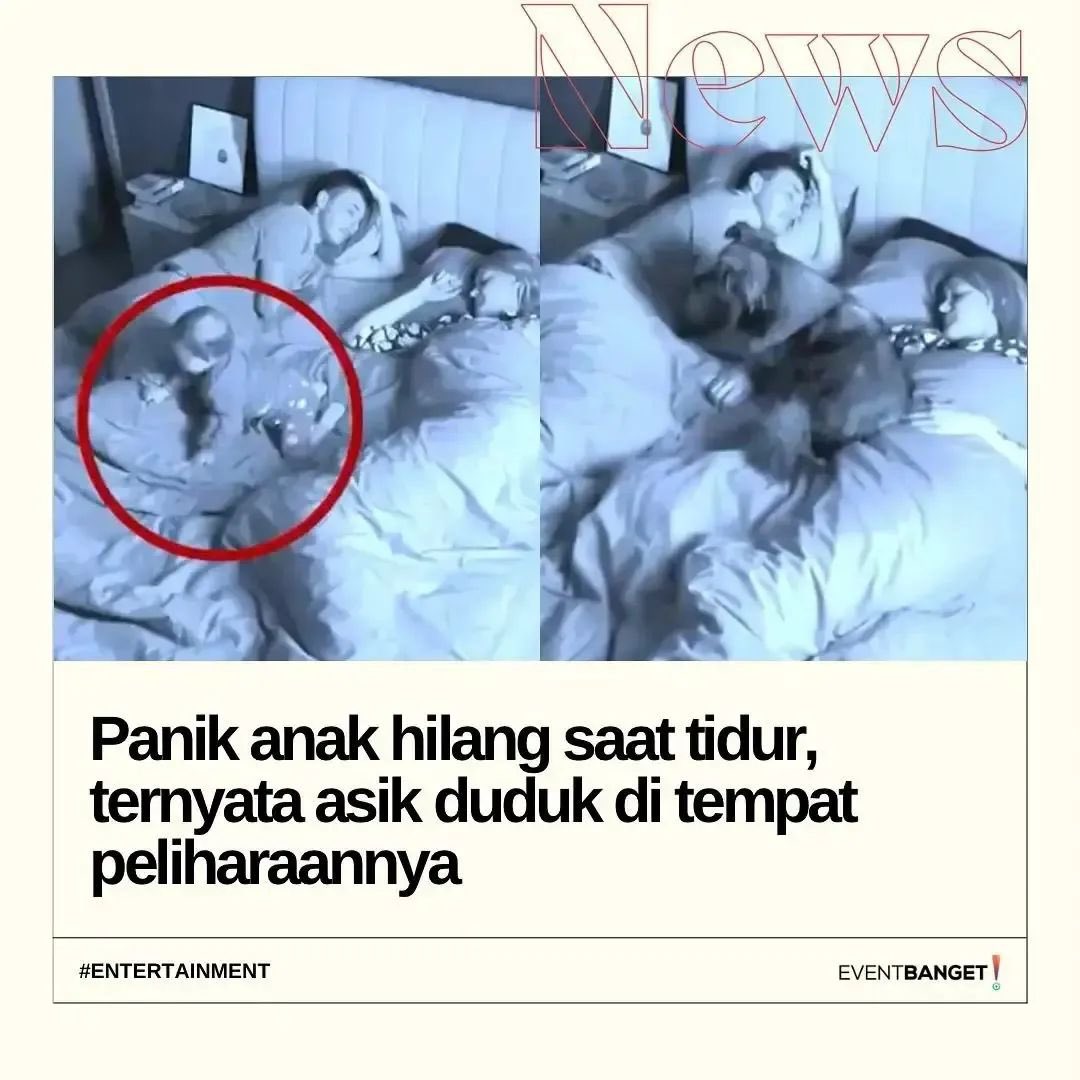 👶:” kita tukeran tempat tidur yok” 🐶: “ ayokk” .