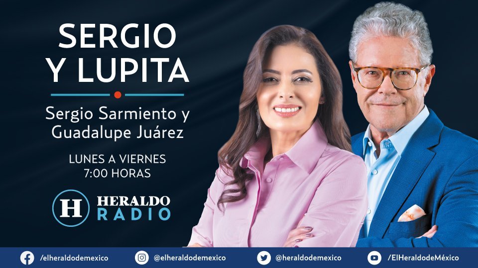 #AHORA | #ElHeraldoRadio Estas son las noticias más relevantes de #SergioYLupita con @SergioSarmiento y @LupitaJuarezH. Escúchalo por el 98.5 de FM en la CDMX, 99.7 de FM en MTY y 103.3 FM en Tepic, Nayarit 📻👌🏻 #EnVivo 👉 dai.ly/x7yjds2