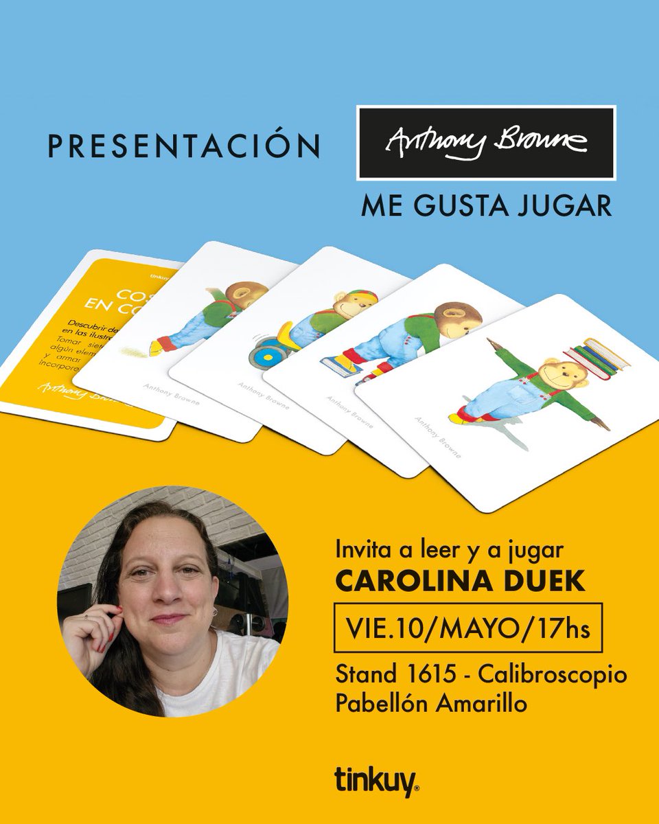 Este viernes a las 17hs en la @ferialibroba Todas y todos invitados a leer y jugar con <a href="/CarolinaDuek1/">Carolina Duek</a> 🙌 Stand 1617 de los queridos <a href="/CalibroscopioEd/">Calibroscopioedit</a> ♥️