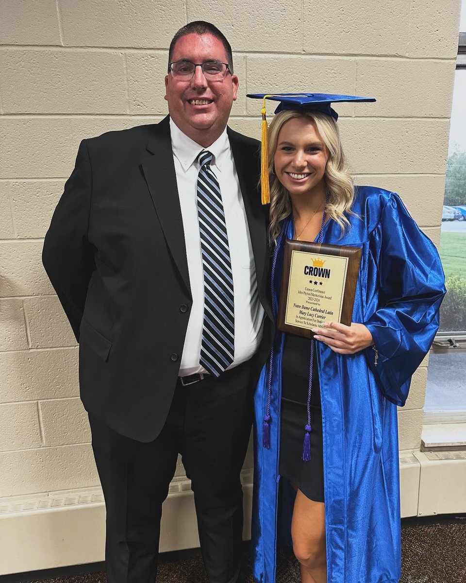 Congratulations to Mary Lucy Currier who was awarded the Crown Conference John Peyton Sportsmanship Award
 For consistently demonstrating a strong faith commitment, a love for athletics, positive school spirit, good sportsmanship in the face of adversity, and respect for all.