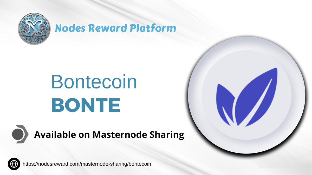 NRC (@nodesreward) on Twitter photo Hi <a href="/bontecoin/">Bontecoin</a> and community
$BONTEÂ is available on NRP Masternode Sharing.
Do you need shared nodes service?
Click⤵️
nodesreward.com/masternode-sha…
Visit Us : discord.com/invite/JBWkurc…
#bontecoin #nrp $nrc #nodes #reward #platform #masternode #hosting #sharing #staking #reward #Crypto Hi <a href="/bontecoin/">Bontecoin</a> and community
$BONTEÂ is available on NRP Masternode Sharing.
Do you need shared nodes service?
Click⤵️
nodesreward.com/masternode-sha…
Visit Us : discord.com/invite/JBWkurc…
#bontecoin #nrp $nrc #nodes #reward #platform #masternode #hosting #sharing #staking #reward #Crypto