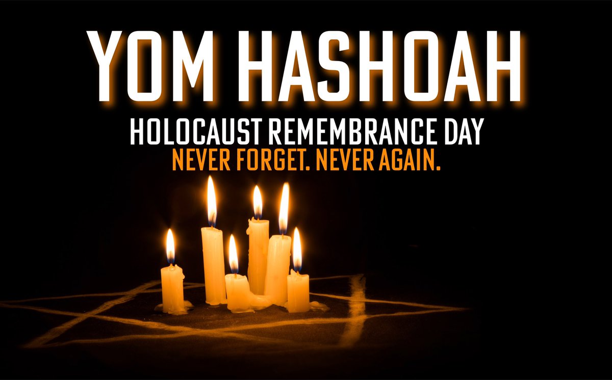 Today we remember the 6 million Jewish men, women and children systemically murdered during the Holocaust, known as the Shoah in Hebrew. 🕯️✡️ #NeverAgainIsNow #JewishAmericanHeritageMonth