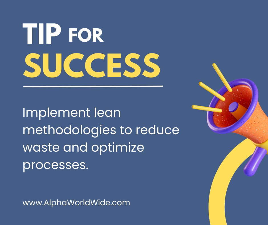 Efficient Methodologies

Embrace lean methods for reduced waste.

#OperationalEfficiency #AlphaWorldWide #AlphaWW