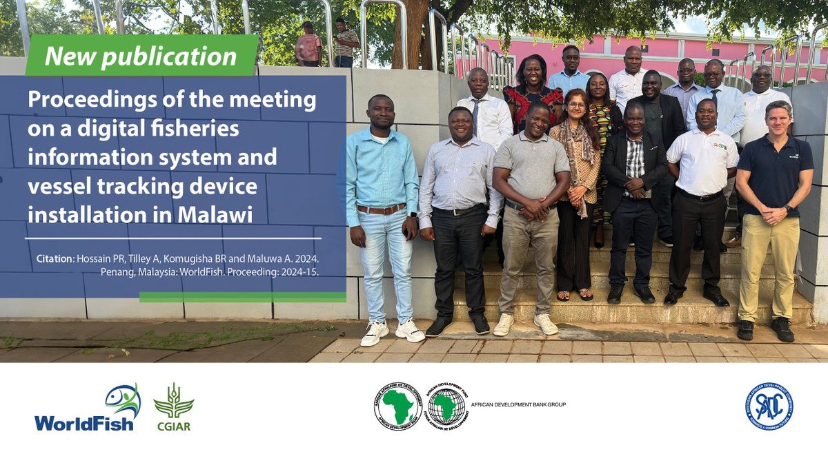 📕 This report details discussions and outcomes from a meeting on implementing a digital fisheries system in Malawi 🇲🇼. 👉 tinyurl.com/WFPub2405e @CGIAR, @AfDB_Group, @SADC_News, @peerzadi_rumana, @alextilley #AquaticFoods
