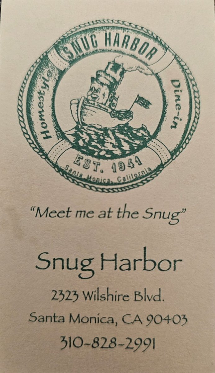 When in #SantaMonica, eat at #SnugHarbor...🥗 #Since1941 #MeetMeAtTheSnug #weekdayworkday #caregiver