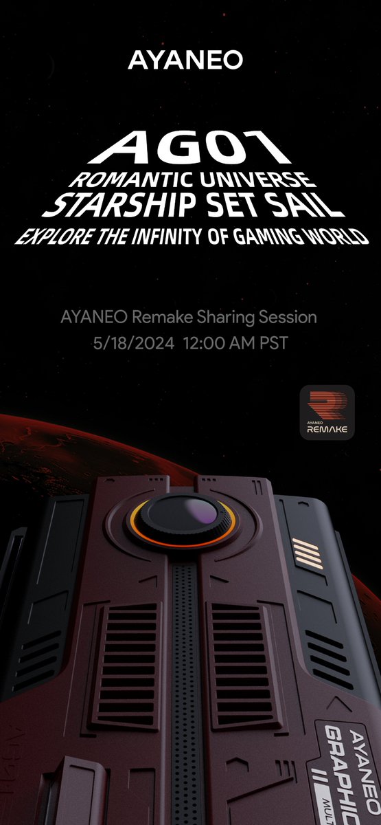 #AYANEO AGO1 🚀 ROMANTIC UNIVERSE STARSHIP SET SAIL EXPLORE THE INFINITY OF GAMING WORLD #AYANEO #Remake Sharing Session ✨ 5/18/2024 12:00 AM PST