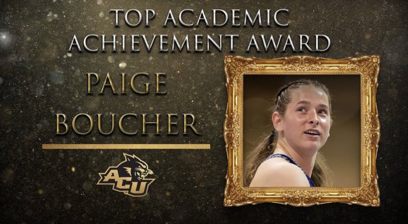 Congratulations to Paige Boucher for earning the Female Top Academic Achievement Award! #GoWildcats