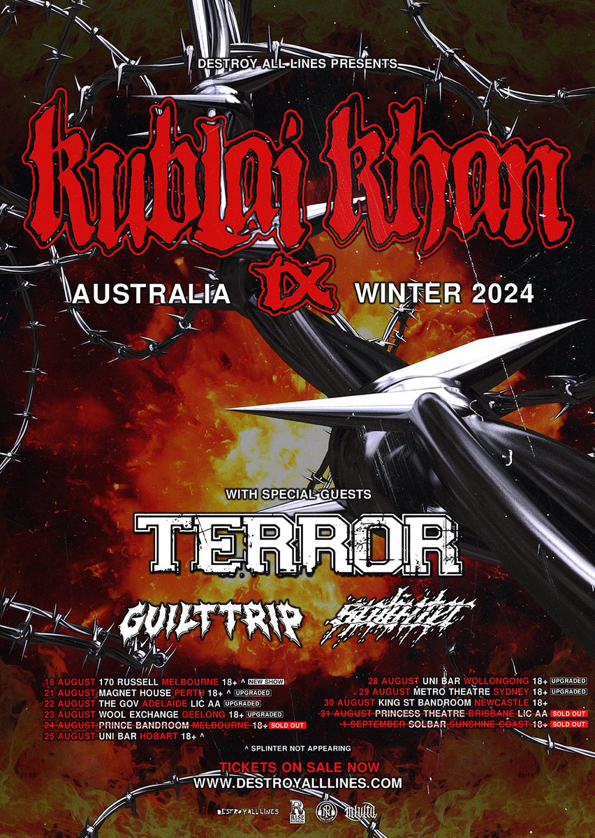 Upgraded venues and added show 🇦🇺 ❤️ daltours.cc/24KKTX