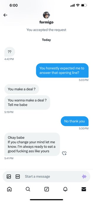 I know I know. Why didn&rsquo;t I spread my cheeks for this smooth-talker? 🤣 @formigo85800021 https://t.co