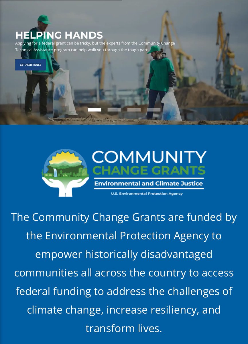 🚨Do you know a disadvantaged community that can benefit from a $1M to $20M grant⁉️ Please check out the wonderful and historic @EPA opportunity to bring climate action and pollution reduction strategies to communities harmed by years of injustice. Calling all strong partner orgs…