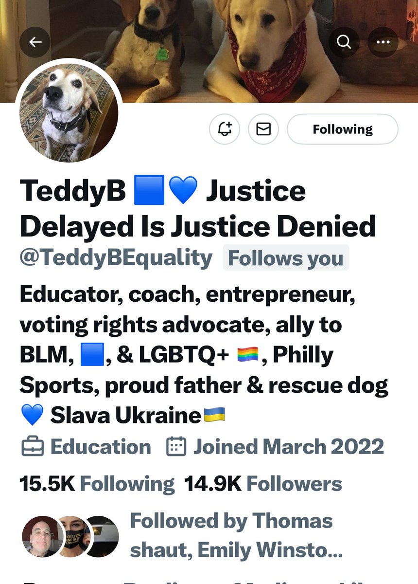 Teddy @TeddyBEquality is getting close to 15K I’m not sure how close he is I think he’s like 80 away. Let’s get him there. 💙REPOST💙