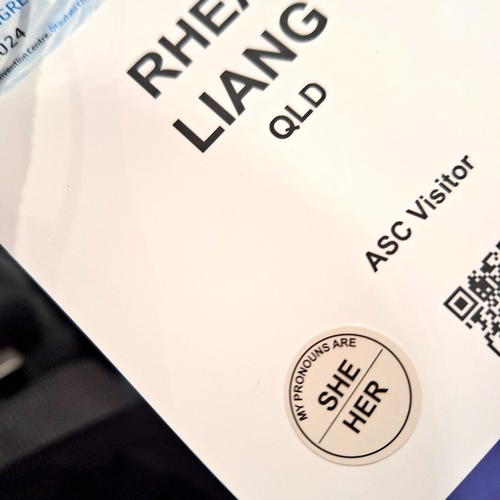 Rhea Liang (@liangrhea) on Twitter photo Calling all ๐ณ๏ธโ๐๐ณ๏ธโโง๏ธ allies, if you would like a pronoun sticker for your name tag at #RACS, please see James Lee <a href="/miR_JLEE/">James C Lee</a> ๐ Calling all ๐ณ๏ธโ๐๐ณ๏ธโโง๏ธ allies, if you would like a pronoun sticker for your name tag at #RACS, please see James Lee <a href="/miR_JLEE/">James C Lee</a> ๐