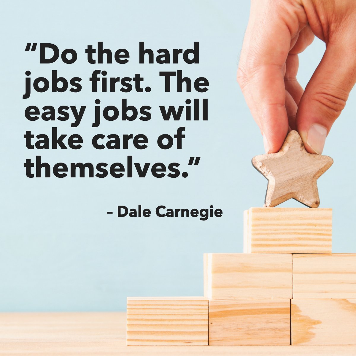 Start with the hardest stuff and get it done, then finishing will be easy. 👷‍♂️⚒

If you do all the easy items first, then you may find the tough jobs can be very intimidating, even de-motivating.

#workhard💪 #keepworkinghard #youcandoit #todaysmotivation