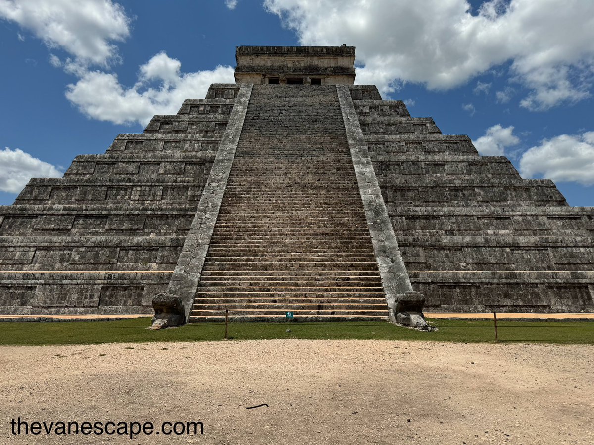 This weekend, we explored #ChichenItza. Can't wait for September to witness astronomical precision of the Maya. Twice a year, during the equinoxes, this #pyramid becomes the stage for a celestial spectacle —the shadow of the serpent god Kukulkan slithers down the steps.